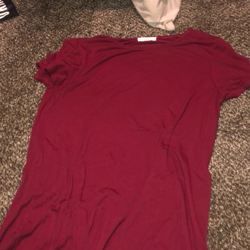 Maroon t shirt dress